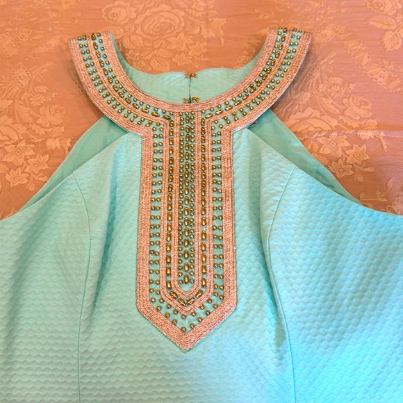 Lilly Pulitzer Mint Green Sheath Cocktail Mini Dress - Picture 5 of 7